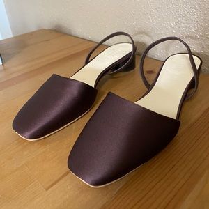 Everlane tapered square toe slingback mule